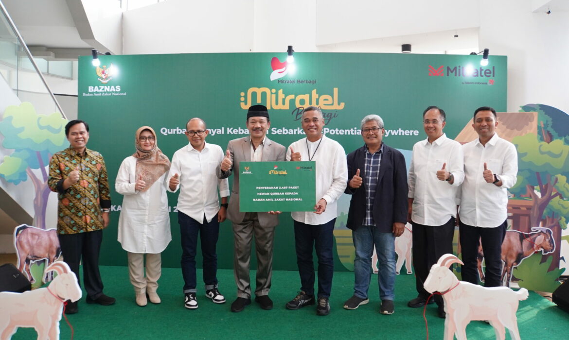 PT Dayamitra Telekomunikasi Tbk (Mitratel) Collaborates with BAZNAS to Distribute 3,467 Sacrificial Meat Packages￼